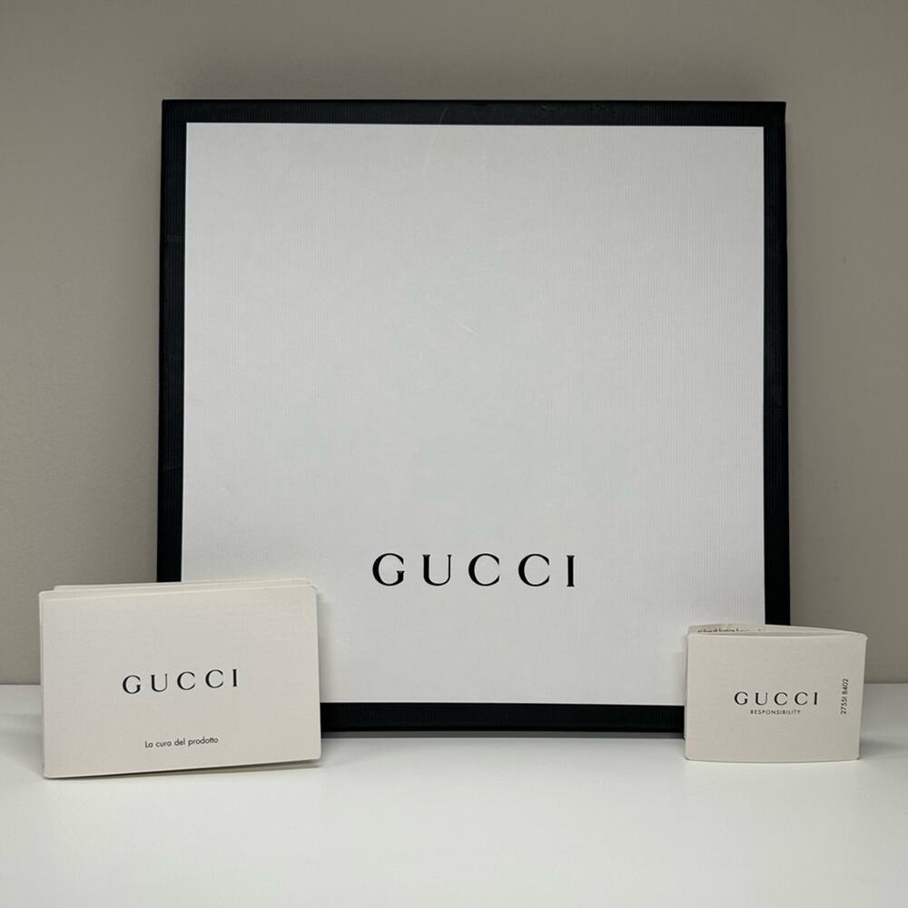 Gucci | Square Flat Gift Box | Black/White | L0.75 x W9.75 x H9.75 inch